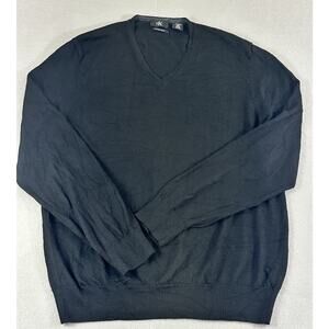 CK Calvin Klein 100% Extra Fine Merino Wool Men’s Black Sweater Size XL
